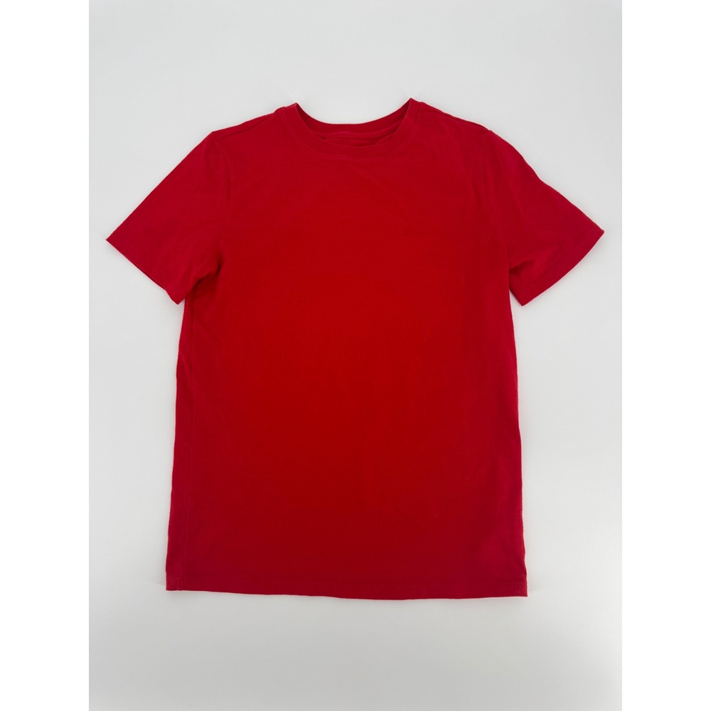 Cat & Jack Boys Red Short Sleeve Crewneck T-Shirt Size L 12/14 Everyday Basic